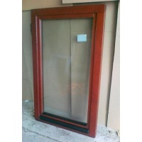 Okno drewniane kolor mahoń 870/1450 UR nr 411 S